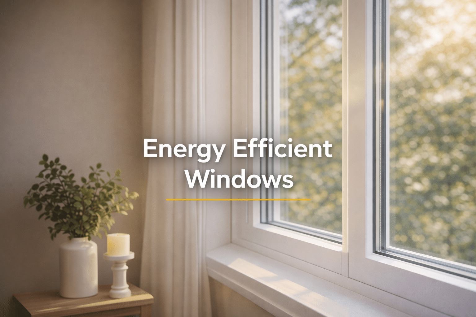 Energy efficient double pane vinyl window with sunlight in modern Elk Grove home interior