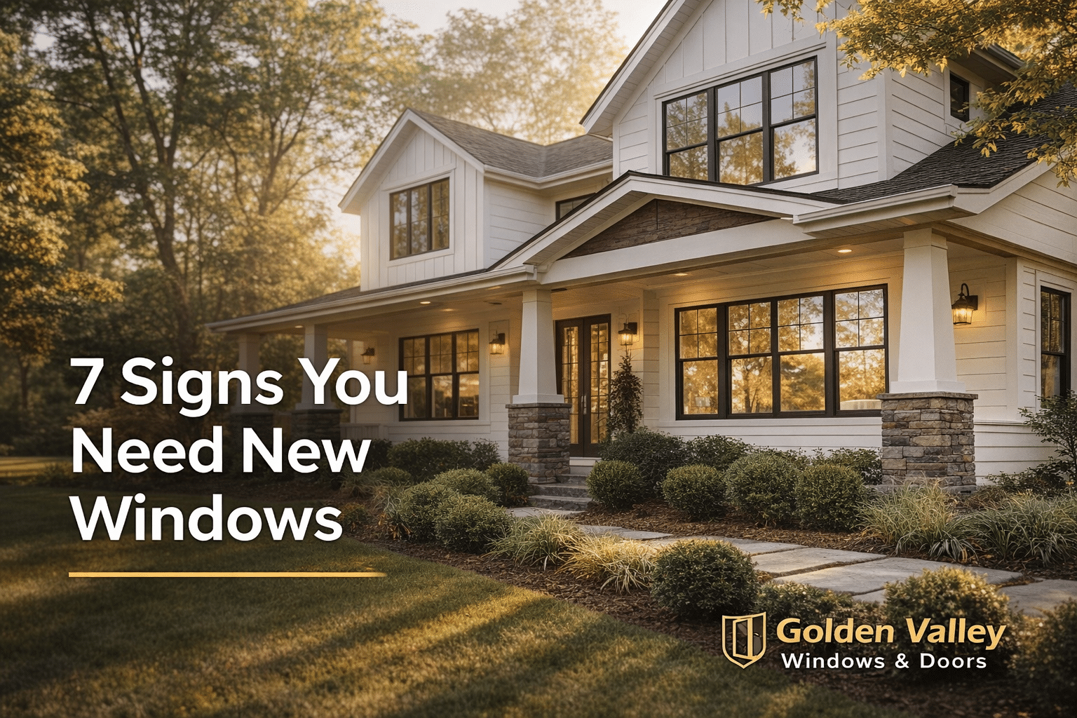 Modern home exterior in Elk Grove with energy-efficient replacement windows installed